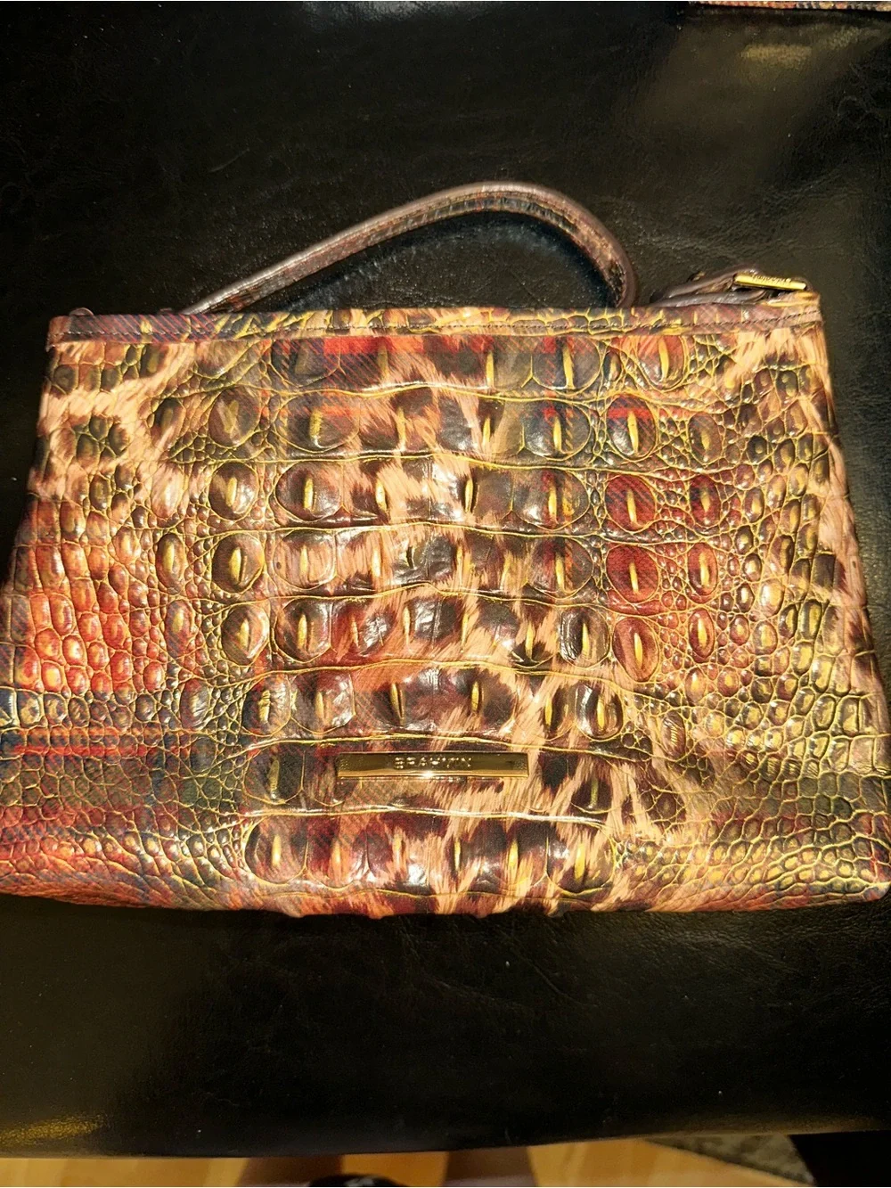 ❤️🤎 Brahmin Lorelei and Credit Card Holder in Tartan Animal 🤎❤️